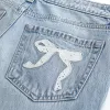Low-Rise Medium Wash Eyelet Bow Loose Jeans,Low-Rise Medium Wash Eyelet Bow Loose Jeans Low-Rise Medium Wash Eyelet Bow Loose Jeans,Low-Rise Medium Wash Eyelet Bow Loose Jeans