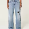 Low-Rise Medium Wash Floral Ripped Baggy Jeans,Low-Rise Medium Wash Floral Ripped Baggy Jeans Low-Rise Medium Wash Floral Ripped Baggy Jeans,Low-Rise Medium Wash Floral Ripped Baggy Jeans