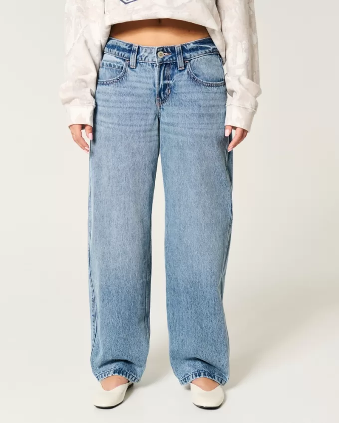 Low-Rise Medium Wash Tapered Baggy Jeans,Low-Rise Medium Wash Tapered Baggy Jeans Low-Rise Medium Wash Tapered Baggy Jeans,Low-Rise Medium Wash Tapered Baggy Jeans