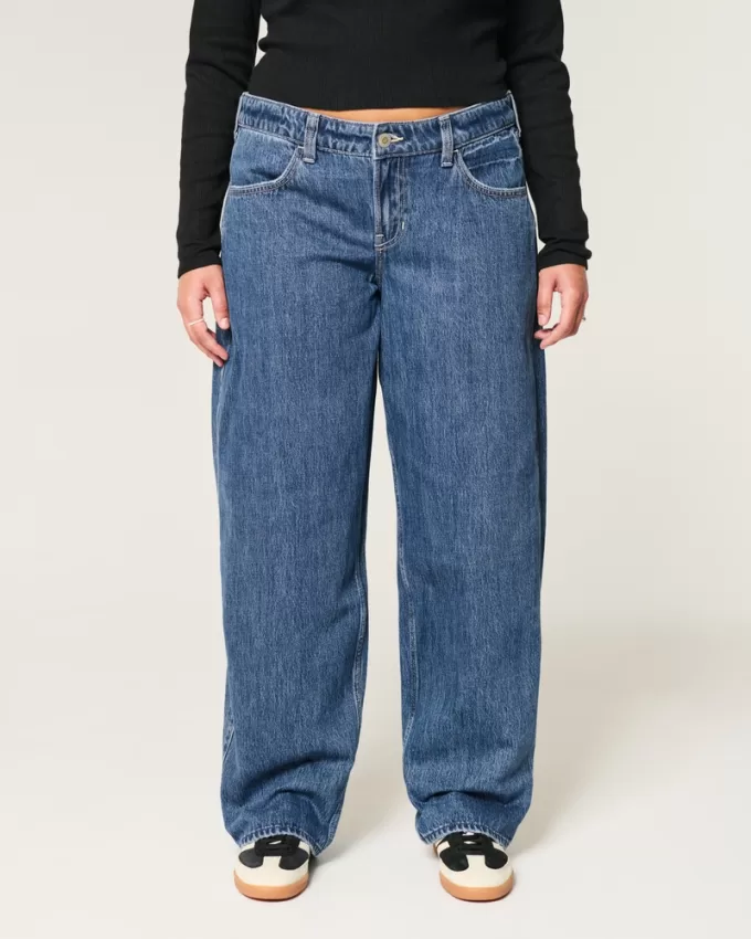 Low-Rise Medium Wash Tapered Baggy Jeans,Low-Rise Medium Wash Tapered Baggy Jeans Low-Rise Medium Wash Tapered Baggy Jeans,Low-Rise Medium Wash Tapered Baggy Jeans
