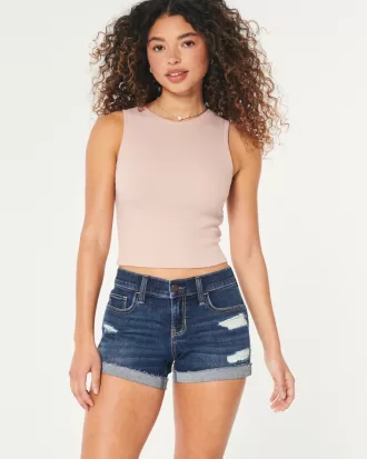 Low-Rise Ripped Dark Wash Denim Shorts,Low-Rise Ripped Dark Wash Denim Shorts Low-Rise Ripped Dark Wash Denim Shorts,Low-Rise Ripped Dark Wash Denim Shorts