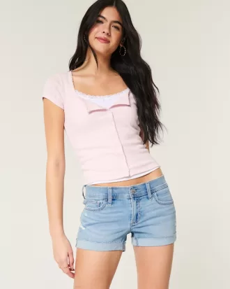 Low-Rise Ripped Light Wash Denim Shortie Shorts,Low-Rise Ripped Light Wash Denim Shortie Shorts Low-Rise Ripped Light Wash Denim Shortie Shorts,Low-Rise Ripped Light Wash Denim Shortie Shorts