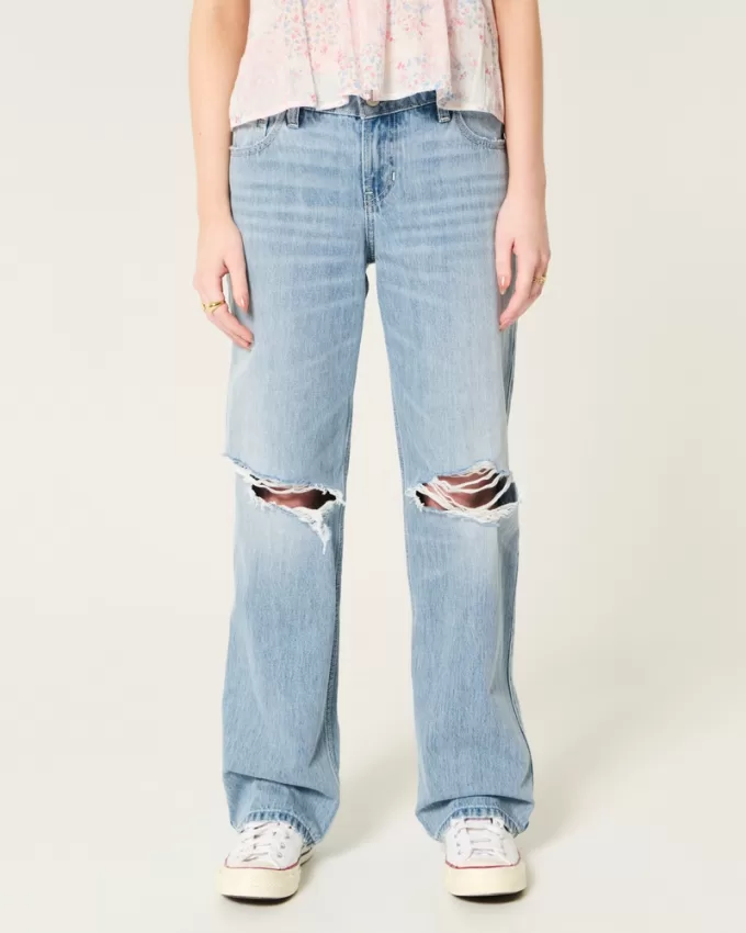 Low-Rise Ripped Light Wash Loose Jeans,Low-Rise Ripped Light Wash Loose Jeans Low-Rise Ripped Light Wash Loose Jeans,Low-Rise Ripped Light Wash Loose Jeans