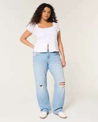 Low-Rise Ripped Light Wash Relaxed Straight Jeans,Low-Rise Ripped Light Wash Relaxed Straight Jeans Low-Rise Ripped Light Wash Relaxed Straight Jeans,Low-Rise Ripped Light Wash Relaxed Straight Jeans