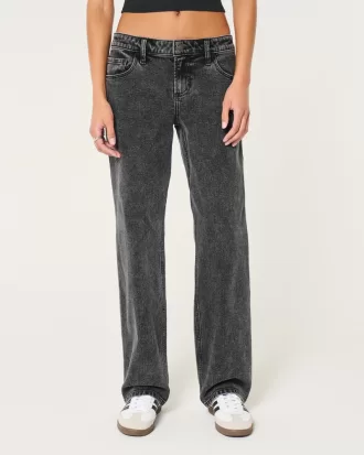Low-Rise Washed Black Relaxed Straight Jeans,Low-Rise Washed Black Relaxed Straight Jeans Low-Rise Washed Black Relaxed Straight Jeans,Low-Rise Washed Black Relaxed Straight Jeans