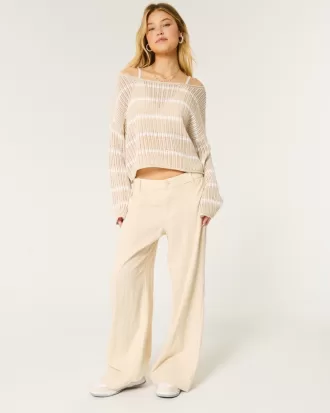 Low-Rise Wide-Leg Pants,Low-Rise Wide-Leg Pants Low-Rise Wide-Leg Pants,Low-Rise Wide-Leg Pants