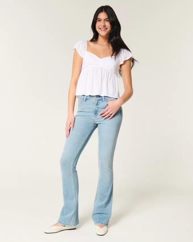 Mid-Rise Light Wash Boot Jeans,Mid-Rise Light Wash Boot Jeans Mid-Rise Light Wash Boot Jeans,Mid-Rise Light Wash Boot Jeans