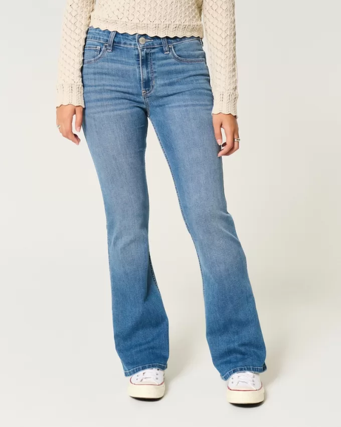 Mid-Rise Medium Wash Boot Jeans,Mid-Rise Medium Wash Boot Jeans Mid-Rise Medium Wash Boot Jeans,Mid-Rise Medium Wash Boot Jeans