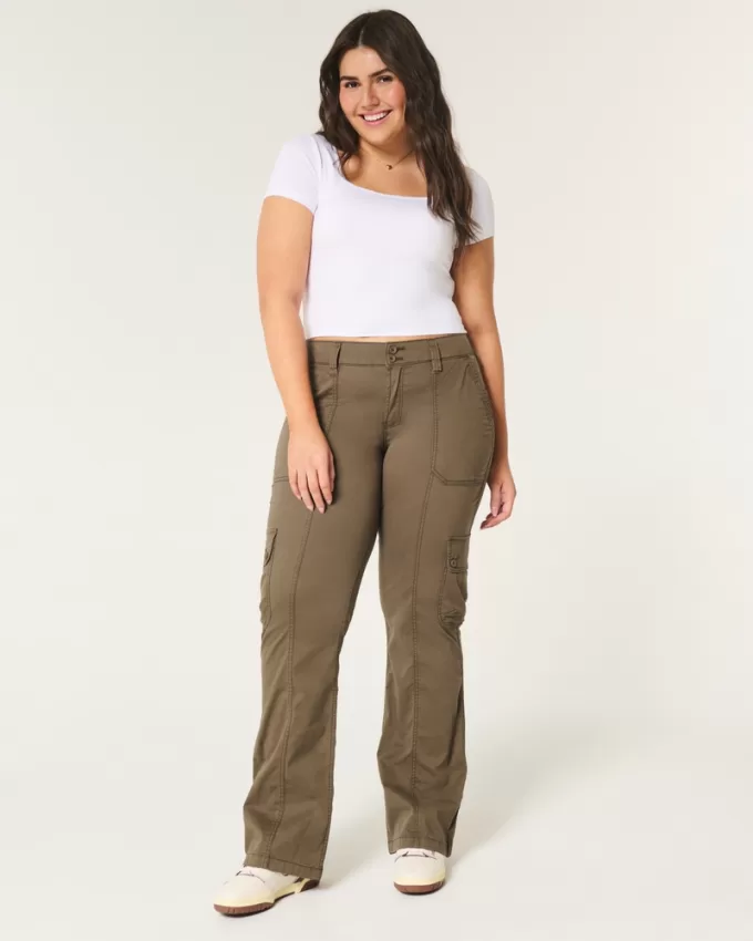 Mid-Rise Relaxed Cargo Boot Pants,Mid-Rise Relaxed Cargo Boot Pants Mid-Rise Relaxed Cargo Boot Pants,Mid-Rise Relaxed Cargo Boot Pants