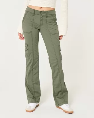 Mid-Rise Relaxed Cargo Boot Pants,Mid-Rise Relaxed Cargo Boot Pants