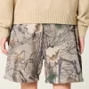Mid-Thigh Camo Loose Fleece Shorts,Mid-Thigh Camo Loose Fleece Shorts