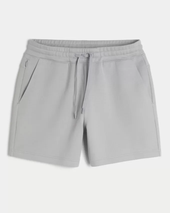 Mid-Thigh Cooling Fleece Shorts,Mid-Thigh Cooling Fleece Shorts