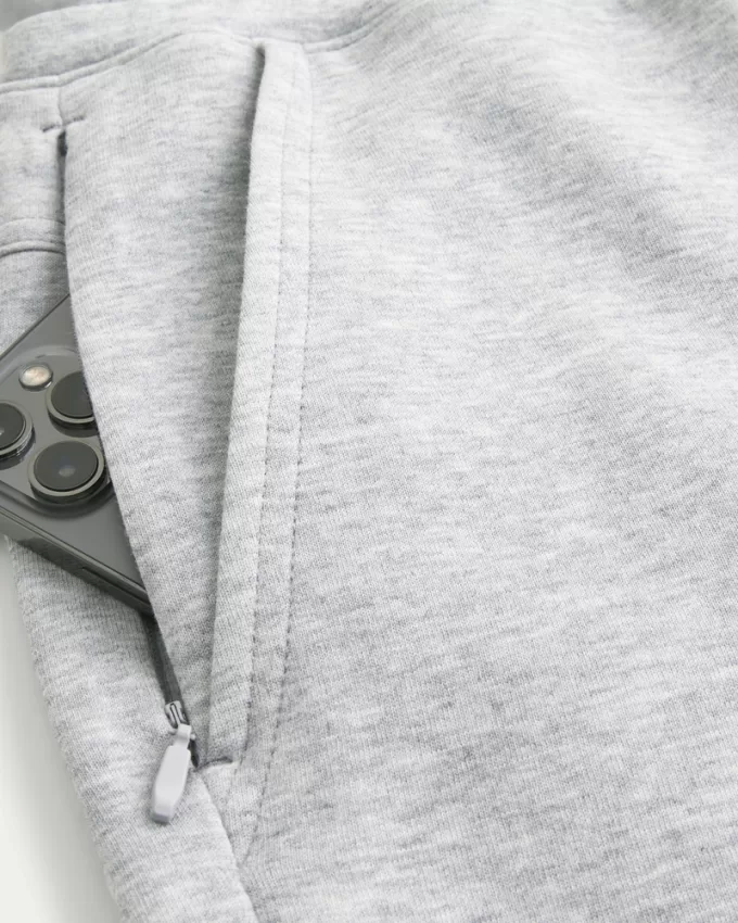 Mid-Thigh Cooling Fleece Shorts,Mid-Thigh Cooling Fleece Shorts