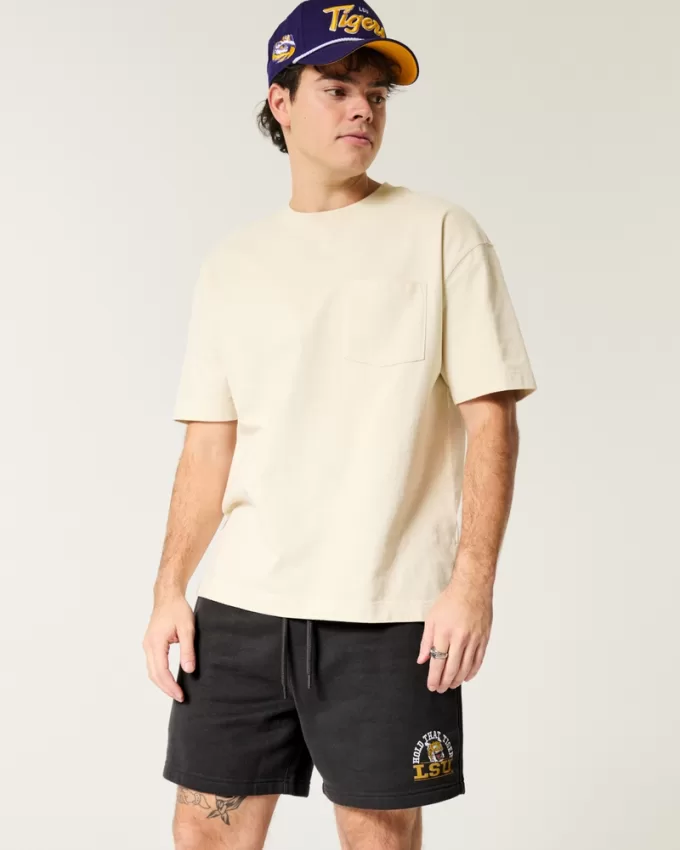 Mid-Thigh Fleece LSU Tigers Graphic Shorts,Mid-Thigh Fleece LSU Tigers Graphic Shorts Mid-Thigh Fleece LSU Tigers Graphic Shorts,Mid-Thigh Fleece LSU Tigers Graphic Shorts