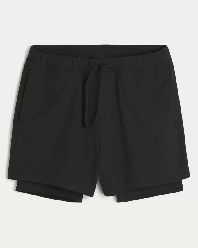 Mid-Thigh Hybrid Active Shorts,Mid-Thigh Hybrid Active Shorts