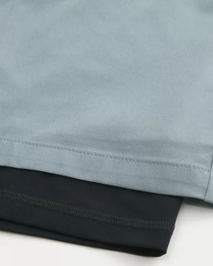 Mid-Thigh Hybrid Active Shorts,Mid-Thigh Hybrid Active Shorts