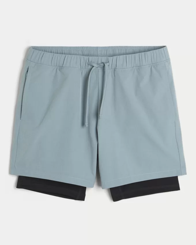 Mid-Thigh Hybrid Active Shorts,Mid-Thigh Hybrid Active Shorts