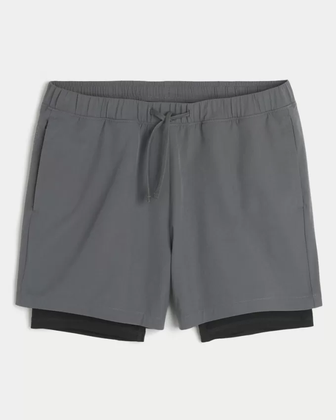 Mid-Thigh Hybrid Active Shorts,Mid-Thigh Hybrid Active Shorts