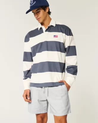 Mid-Thigh Linen-Blend Pull-On Shorts,Mid-Thigh Linen-Blend Pull-On Shorts