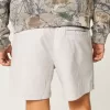 Mid-Thigh Linen-Blend Pull-On Shorts,Mid-Thigh Linen-Blend Pull-On Shorts