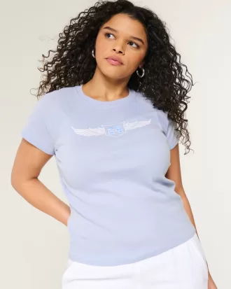 Number Graphic Baby Tee,Number Graphic Baby Tee