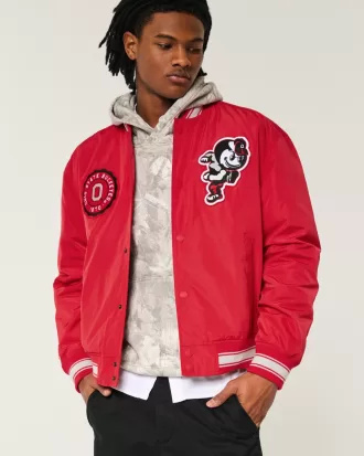 Ohio State Buckeyes Graphic Bomber Jacket,Ohio State Buckeyes Graphic Bomber Jacket