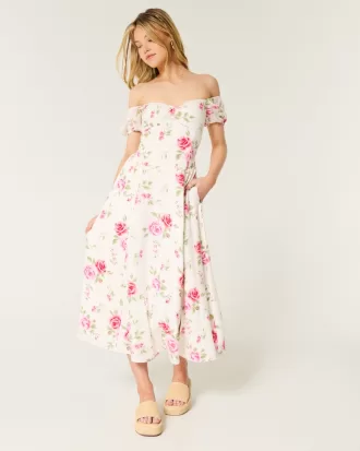 On/Off-the-Shoulder Drop-Waist Dress,On/Off-the-Shoulder Drop-Waist Dress On/Off-the-Shoulder Drop-Waist Dress,On/Off-the-Shoulder Drop-Waist Dress