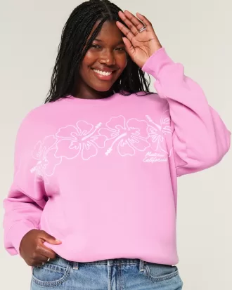 Oversized Malibu Graphic Crew Sweatshirt,Oversized Malibu Graphic Crew Sweatshirt Oversized Malibu Graphic Crew Sweatshirt,Oversized Malibu Graphic Crew Sweatshirt