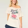 Oversized Off-the-Shoulder Good Luck Graphic Tee,Oversized Off-the-Shoulder Good Luck Graphic Tee Oversized Off-the-Shoulder Good Luck Graphic Tee,Oversized Off-the-Shoulder Good Luck Graphic Tee
