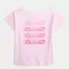 Oversized Off-the-Shoulder New York Raceway Graphic Tee,Oversized Off-the-Shoulder New York Raceway Graphic Tee