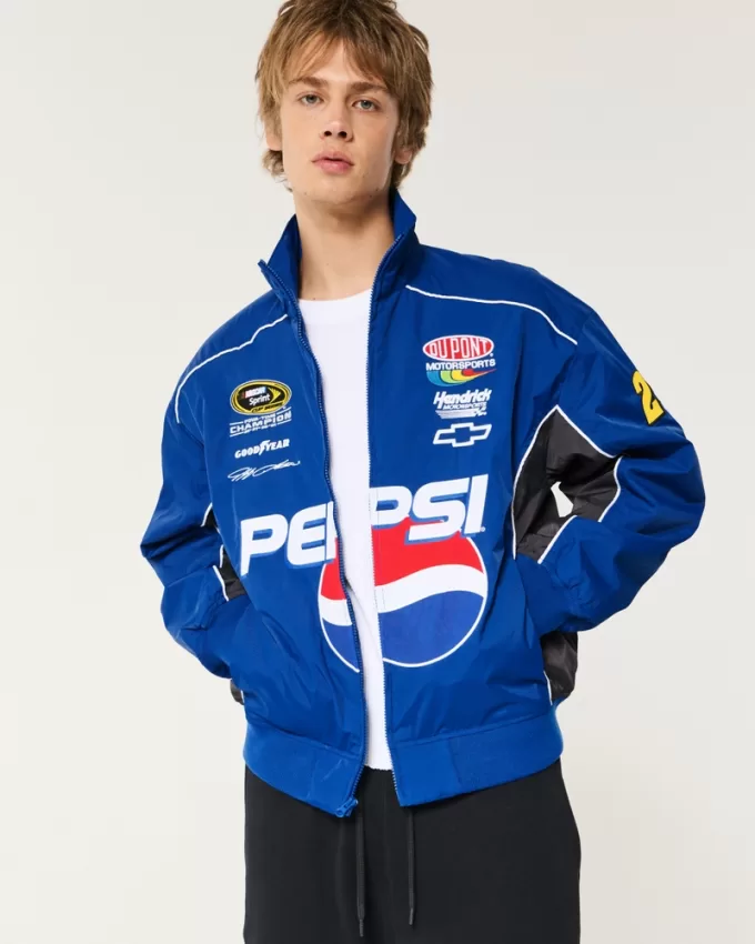 Pepsi NASCAR Graphic Zip-Up Racing Jacket,Pepsi NASCAR Graphic Zip-Up Racing Jacket Pepsi NASCAR Graphic Zip-Up Racing Jacket,Pepsi NASCAR Graphic Zip-Up Racing Jacket