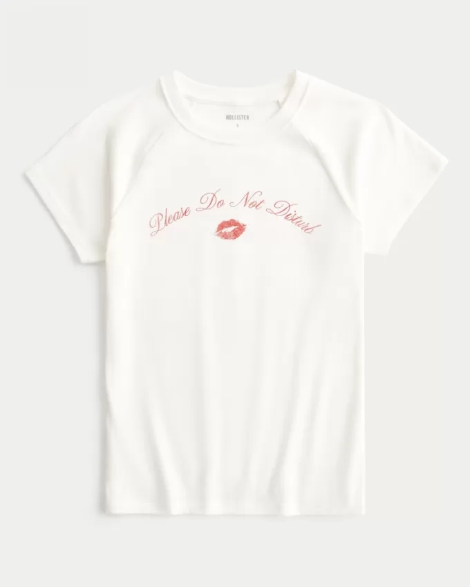 Please Do Not Disturb Graphic Baby Tee,Please Do Not Disturb Graphic Baby Tee