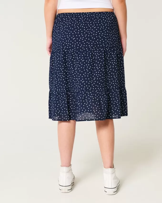 Polka Dot Midi Skirt,Polka Dot Midi Skirt