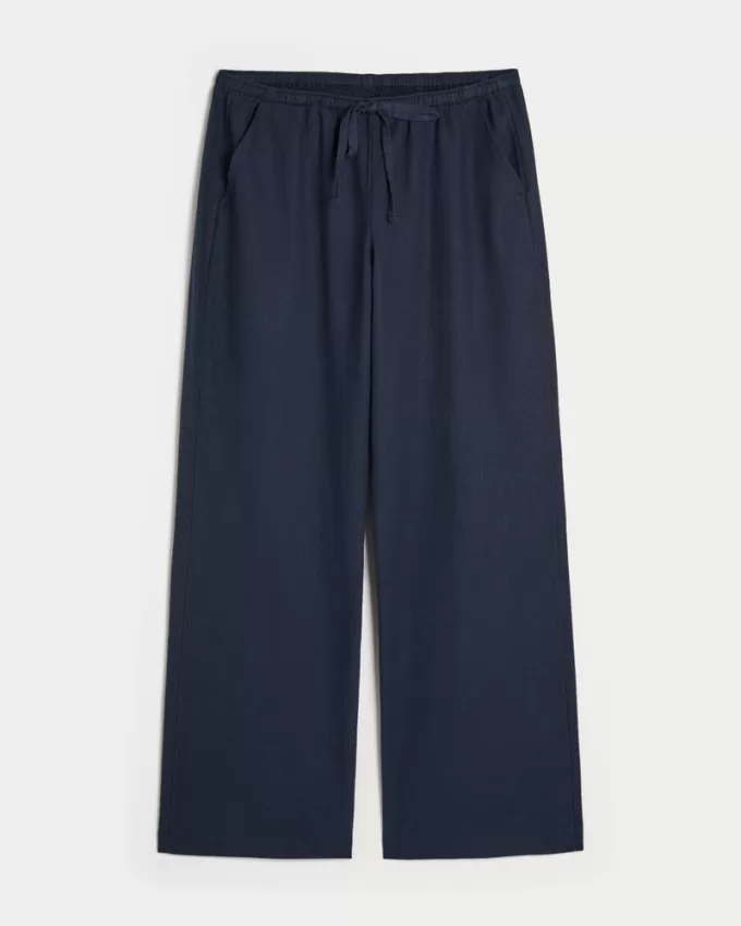 Pull-On Wide-Leg Pants,Pull-On Wide-Leg Pants