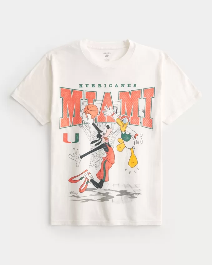 Relaxed Disney Miami Hurricanes Graphic Tee,Relaxed Disney Miami Hurricanes Graphic Tee