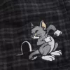 Relaxed Flannel Tom and Jerry Graphic Shirt,Relaxed Flannel Tom and Jerry Graphic Shirt