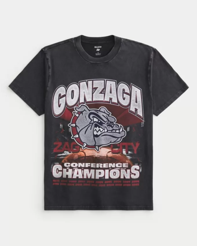 Relaxed Gonzaga University Graphic Tee,Relaxed Gonzaga University Graphic Tee