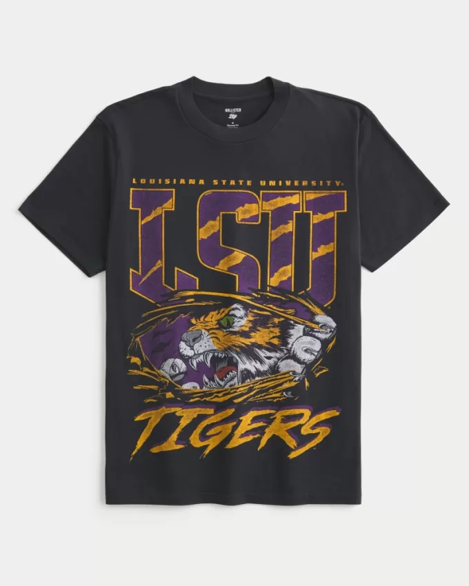 Relaxed Louisiana State University Tigers Graphic Tee,Relaxed Louisiana State University Tigers Graphic Tee