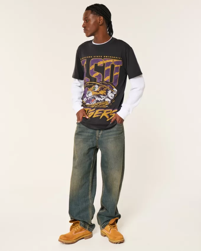 Relaxed Louisiana State University Tigers Graphic Tee,Relaxed Louisiana State University Tigers Graphic Tee