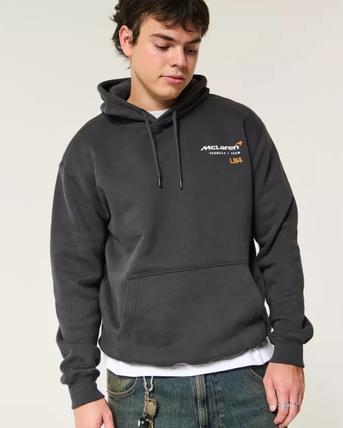 Relaxed McLaren Lando Norris Graphic Hoodie,Relaxed McLaren Lando Norris Graphic Hoodie