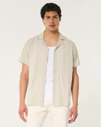 Relaxed Short-Sleeve Embroidered Pattern Shirt,Relaxed Short-Sleeve Embroidered Pattern Shirt Relaxed Short-Sleeve Embroidered Pattern Shirt,Relaxed Short-Sleeve Embroidered Pattern Shirt