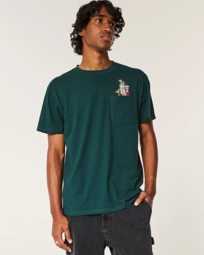 Relaxed The Grinch Graphic Pocket Tee,Relaxed The Grinch Graphic Pocket Tee Relaxed The Grinch Graphic Pocket Tee,Relaxed The Grinch Graphic Pocket Tee