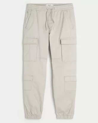 Relaxed Twill Cargo Joggers,Relaxed Twill Cargo Joggers