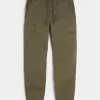 Relaxed Twill Cargo Joggers,Relaxed Twill Cargo Joggers