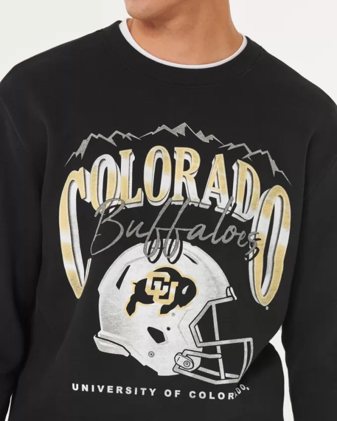 Relaxed University of Colorado Buffaloes Graphic Crew Sweatshirt,Relaxed University of Colorado Buffaloes Graphic Crew Sweatshirt