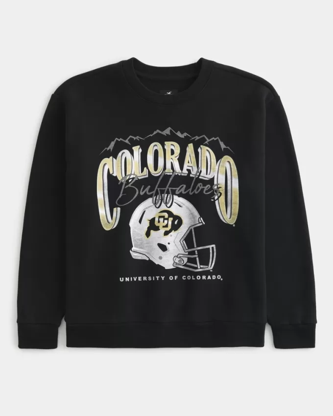 Relaxed University of Colorado Buffaloes Graphic Crew Sweatshirt,Relaxed University of Colorado Buffaloes Graphic Crew Sweatshirt