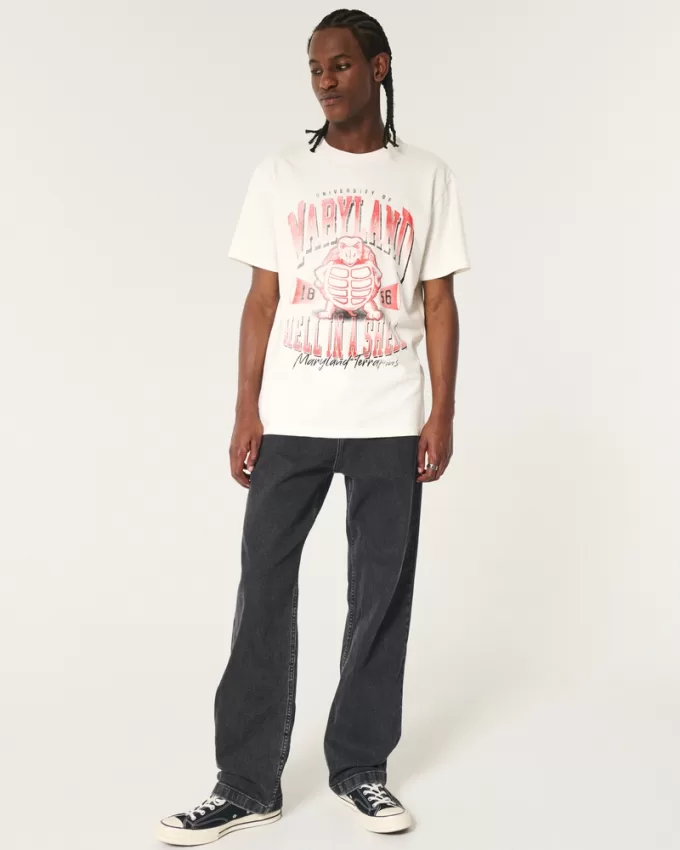 Relaxed University of Maryland Terrapins Graphic Tee,Relaxed University of Maryland Terrapins Graphic Tee
