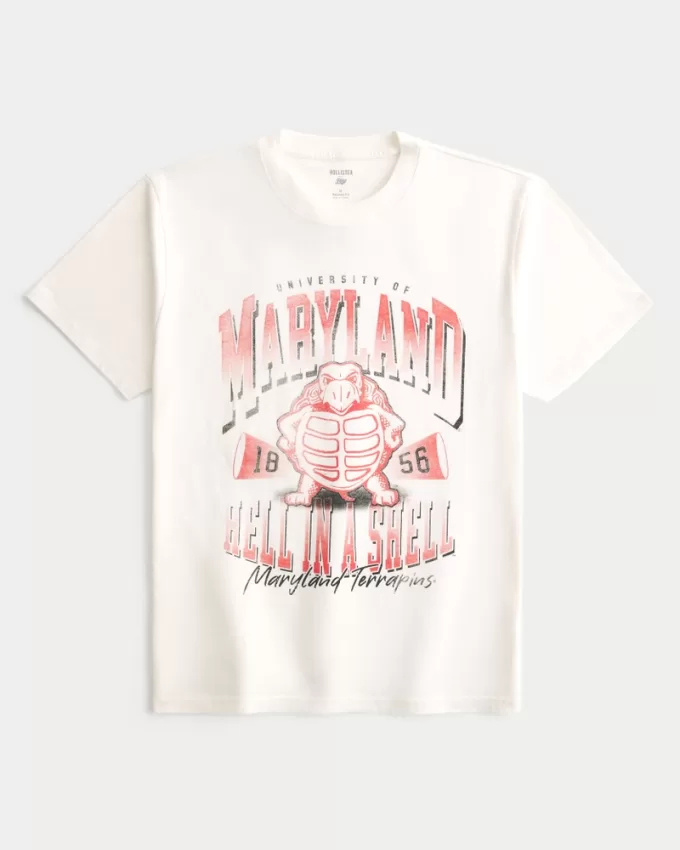 Relaxed University of Maryland Terrapins Graphic Tee,Relaxed University of Maryland Terrapins Graphic Tee