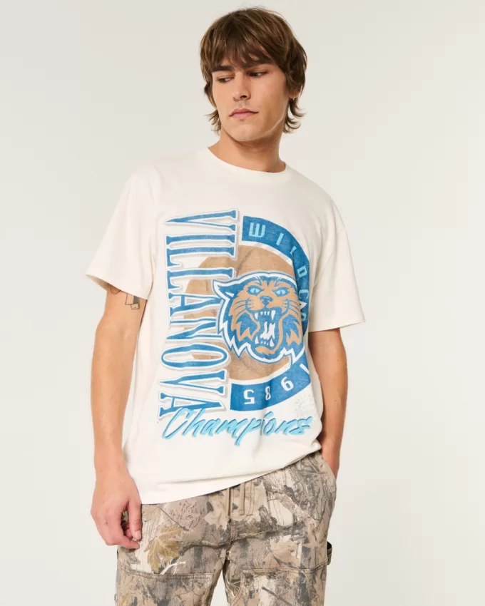 Relaxed Villanova Wildcats Graphic Tee,Relaxed Villanova Wildcats Graphic Tee