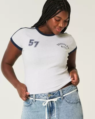 Ribbed Brooklyn Graphic Baby Tee,Ribbed Brooklyn Graphic Baby Tee